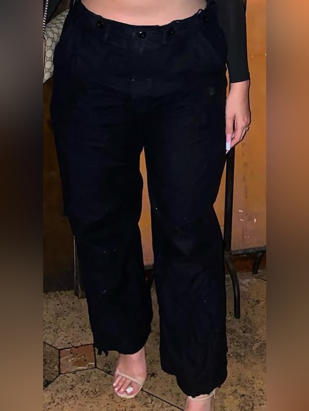 Black Women's Cargo Pants Casey Jean